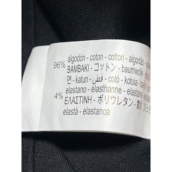 Zara Women's Black Short Sleeve Mock Neck Boxy Basic T Shirt Tee Top Size M - Picture 4 of 4